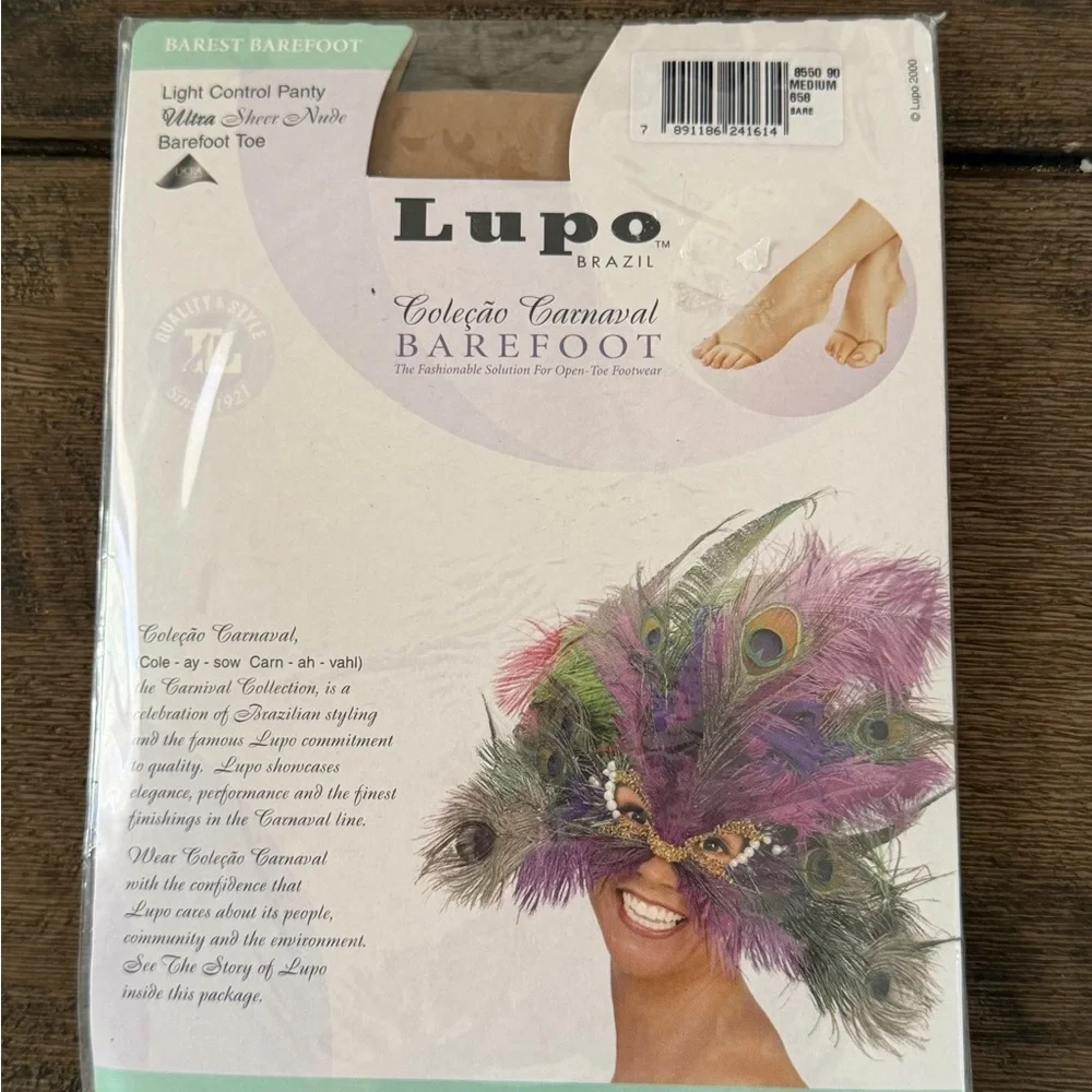 Lupo Brazil •Coleção Carnaval BAREFOOT Light Control Pantyhose Medium‎ (3 pairs)